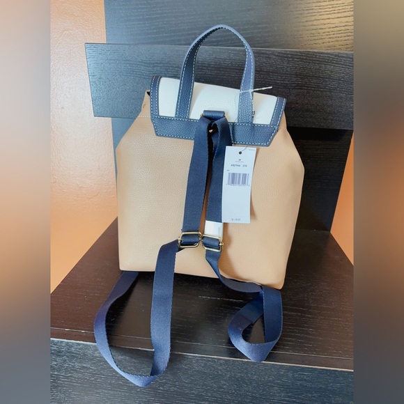 Tommy Hilfiger White Greige Liv II Flap Women Backpacks - Picture 2 of 9